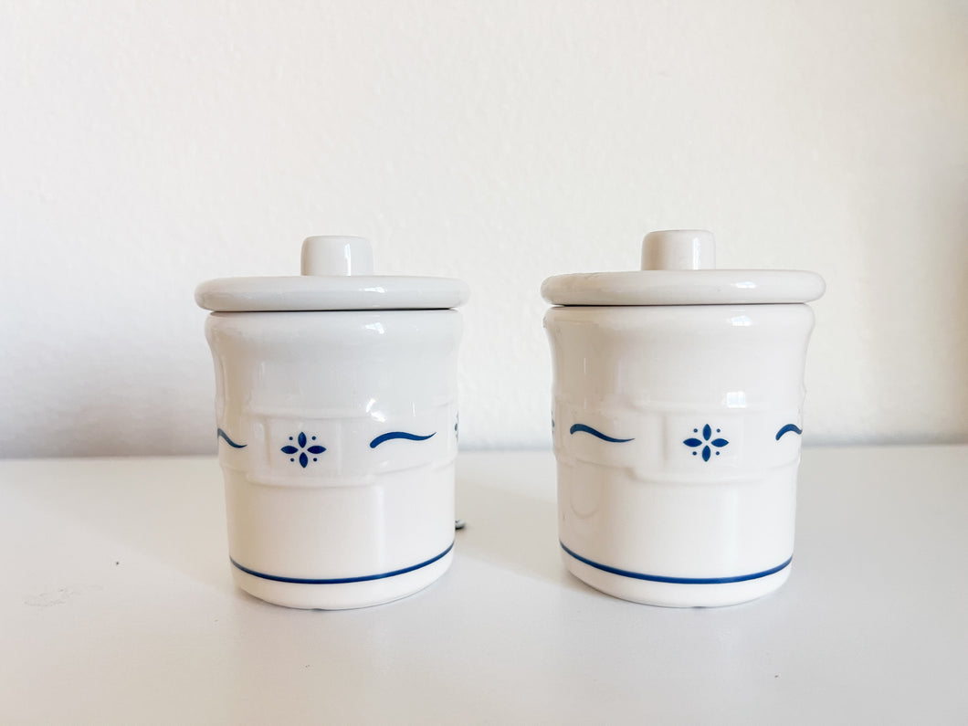 Pair of Longaberger Pottery Spice Jars