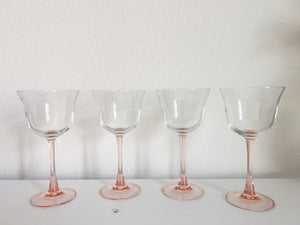 Pink Stem Tulip Glasses