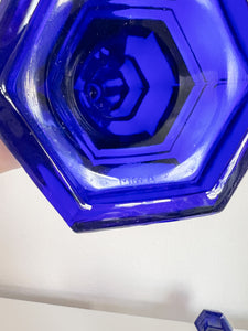 Blue Glass Candle Holders