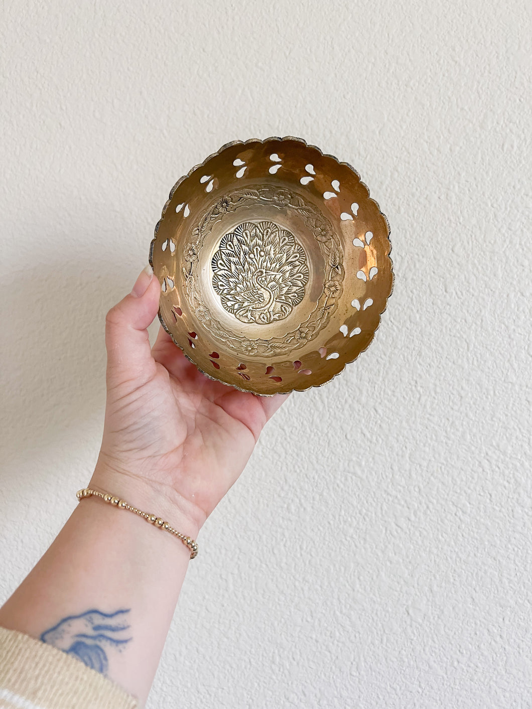 Brass Peacock Bowl