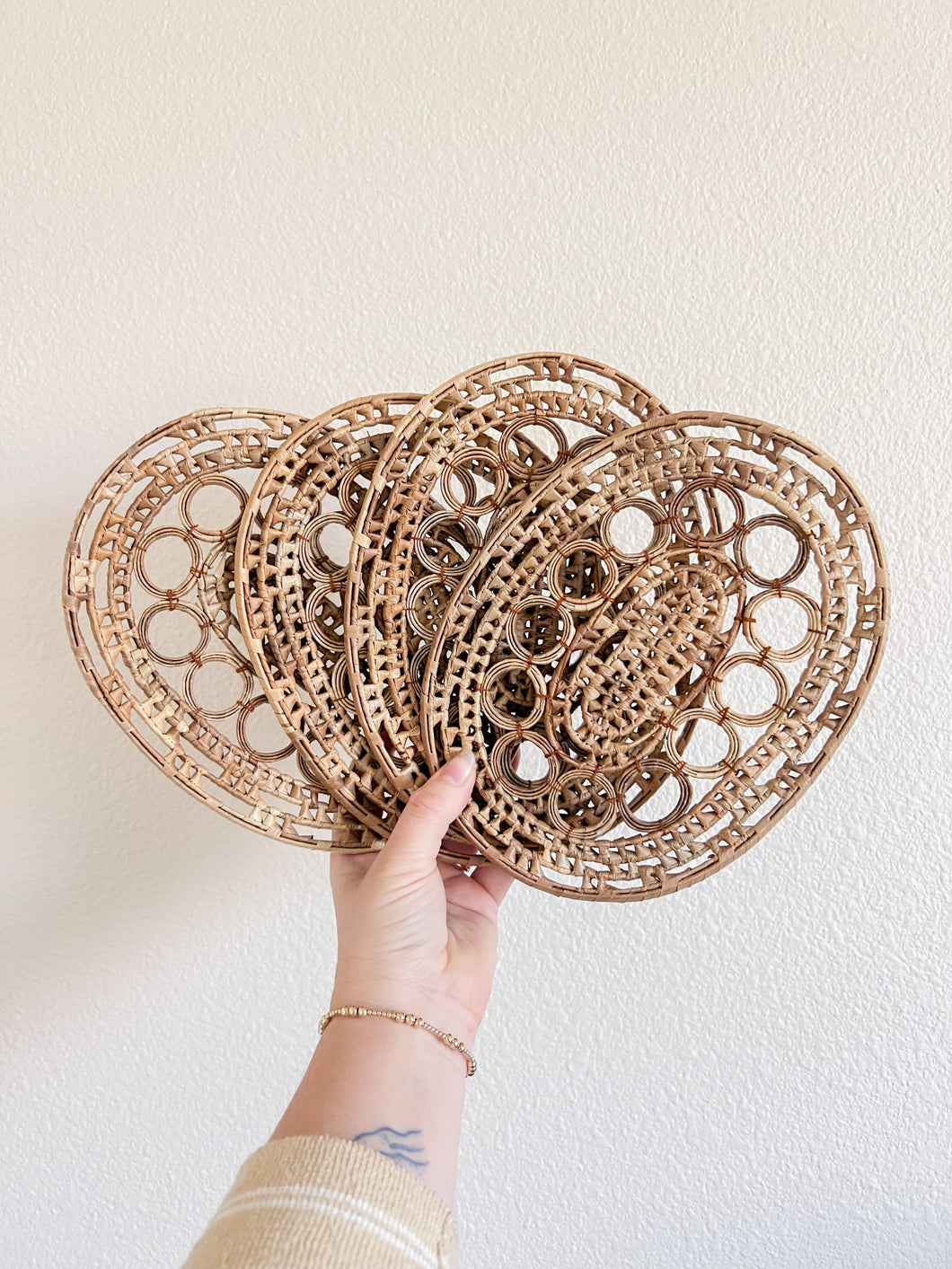 Set of 4 Wicker Trivets