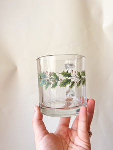 Holly Leaf Glass Mug