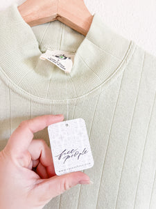 Free People Pale Green Mockneck - Size S