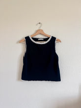 Load image into Gallery viewer, Alice + Olivia Black and White Knit Tank - Size L
