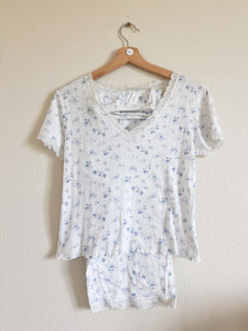 Ralph Lauren Blue and White Pajama Set - Size M