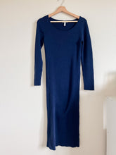 Load image into Gallery viewer, Leith Navy Ribbed Midi Dress - Size L
