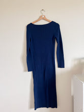 Load image into Gallery viewer, Leith Navy Ribbed Midi Dress - Size L
