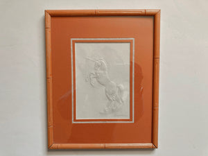 Embossed Unicorn Print in Bamboo Frame