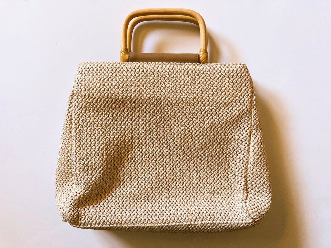 Straw and Bamboo Fossil Purse