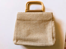 Load image into Gallery viewer, Straw and Bamboo Fossil Purse
