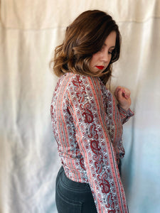 Silk Paisley Button Down - Size Small