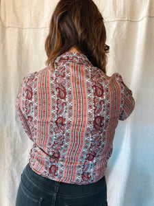 Silk Paisley Button Down - Size Small