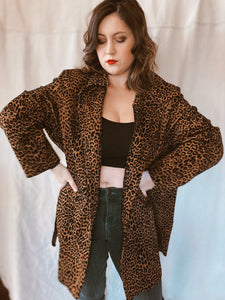 Leopard Print Jacket - Size XL