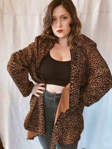 Leopard Print Jacket - Size XL