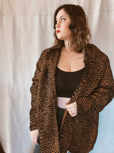 Leopard Print Jacket - Size XL