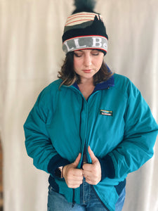 Teal 1990s L.L. Bean Coat - Size Medium