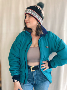 Teal 1990s L.L. Bean Coat - Size Medium