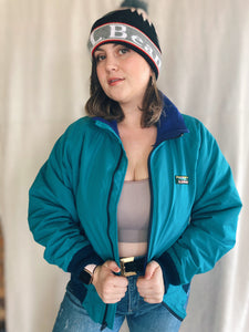 Teal 1990s L.L. Bean Coat - Size Medium