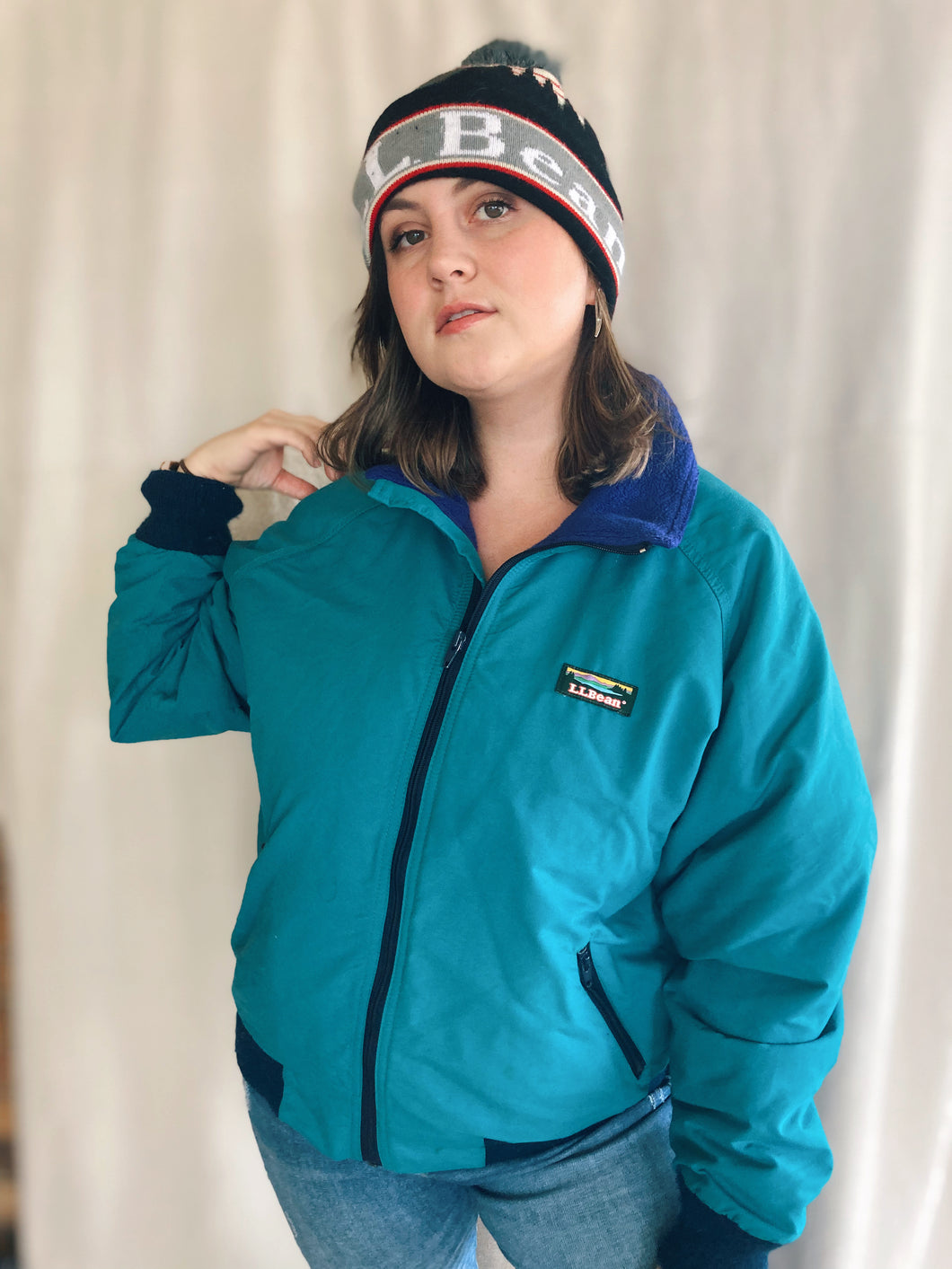 Teal 1990s L.L. Bean Coat - Size Medium