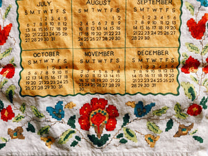 1980 Calendar Tea Towel