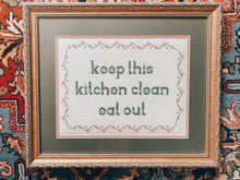 Load image into Gallery viewer, Clean Kitchen Framed Cross Stitch
