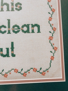 Clean Kitchen Framed Cross Stitch