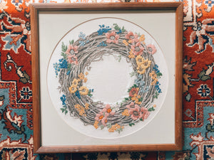 Floral Wreath Crewel