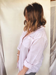 Pale Pink Button Up - Size 14