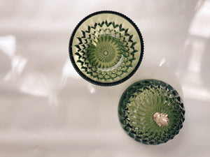 Green Glass Candy Dish