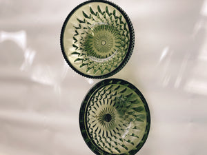 Green Glass Candy Dish