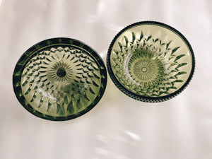 Green Glass Candy Dish