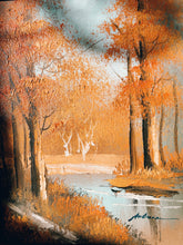 Load image into Gallery viewer, Framed Autumn Landscape Painting
