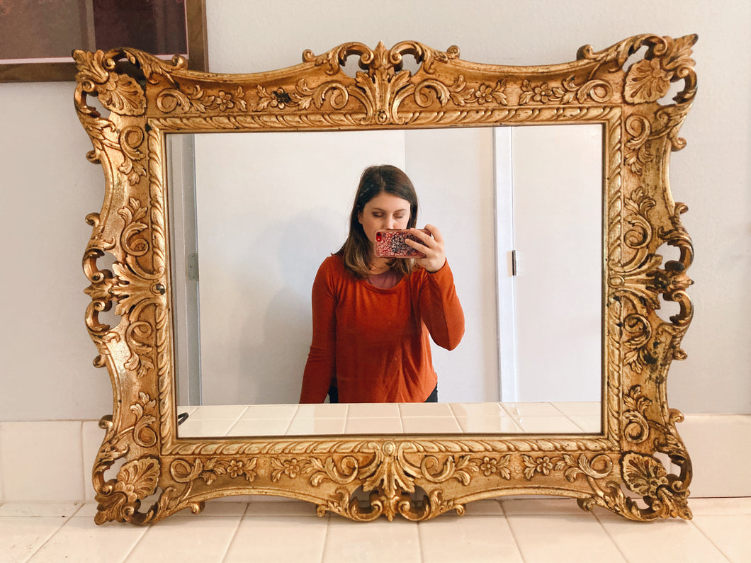 Large Ornate Gold Mirror