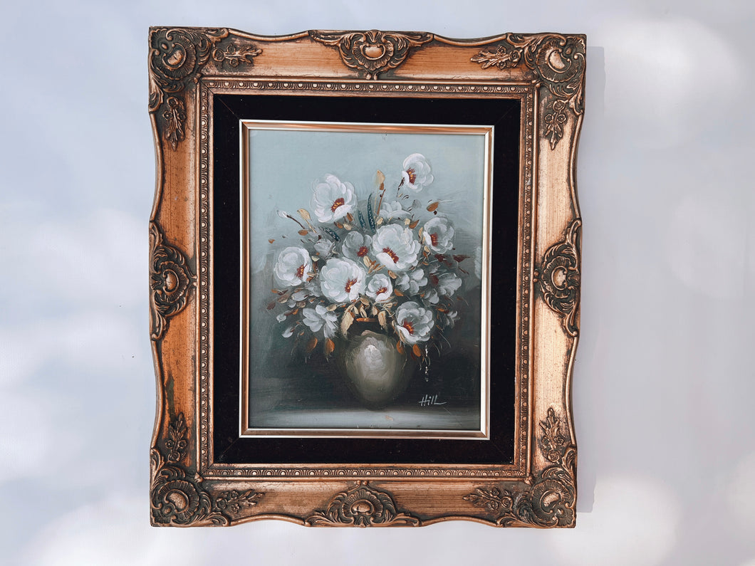 Floral Painting in Ornate Frame