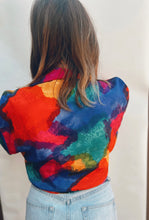 Load image into Gallery viewer, Silky Rainbow Button Up - Size L
