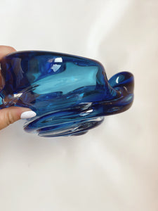 Blue Murano Style Glass Bowl