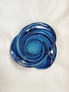 Blue Murano Style Glass Bowl