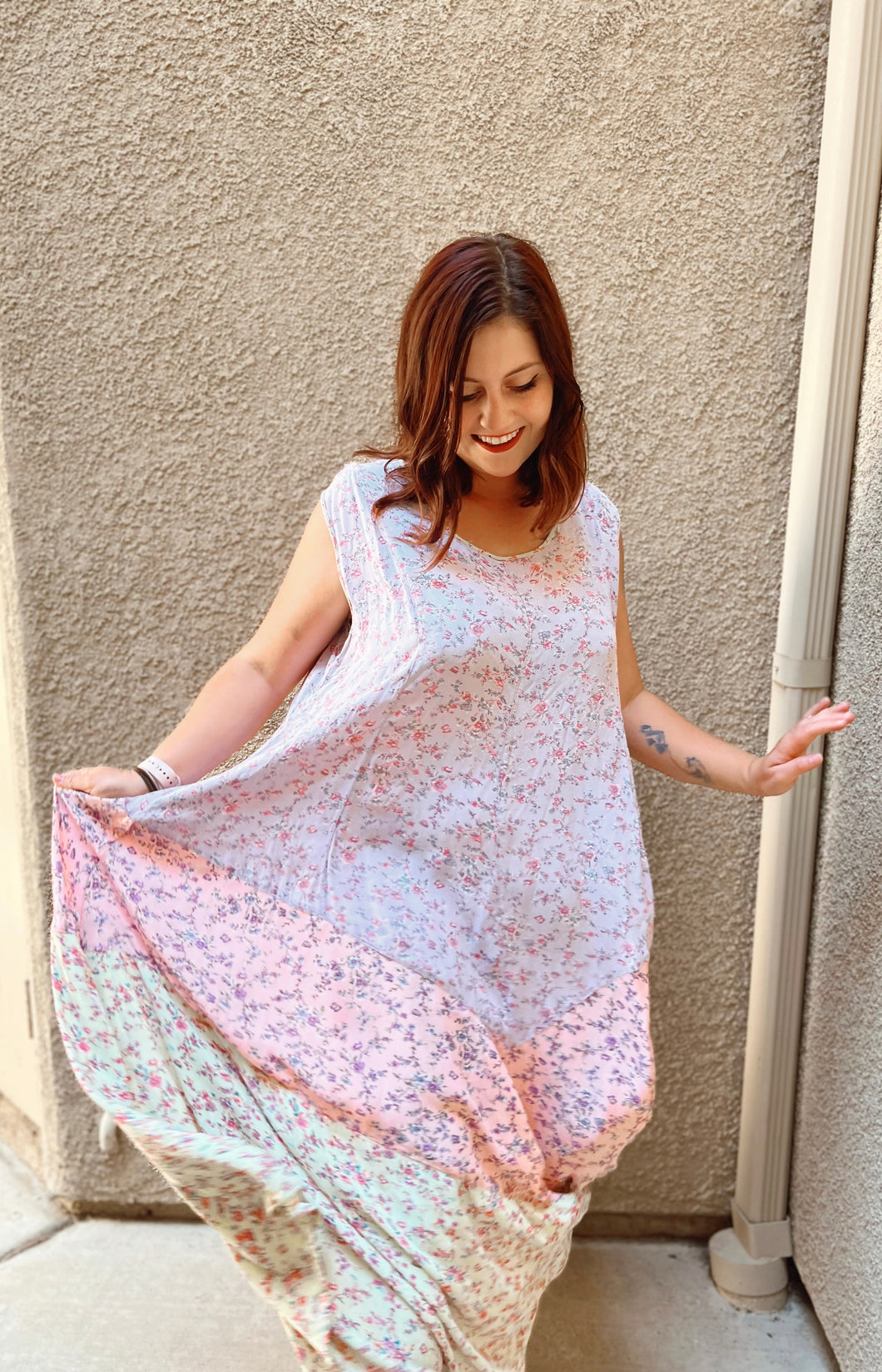 Floral Flowy Maxi Dress - Size L