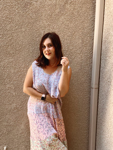 Floral Flowy Maxi Dress - Size L