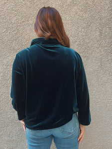 Velvet Teal Button Down - Size XL