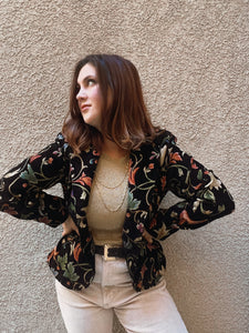 Floral Carpet Blazer - Size 10