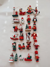 Load image into Gallery viewer, Set of 24 Wooden Christmas Ornaments
