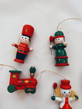 Load image into Gallery viewer, Set of 24 Wooden Christmas Ornaments
