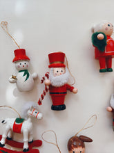 Load image into Gallery viewer, Set of 24 Wooden Christmas Ornaments
