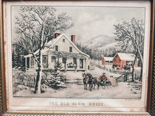 Load image into Gallery viewer, Framed Winter Farm Drawing
