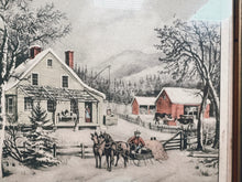 Load image into Gallery viewer, Framed Winter Farm Drawing
