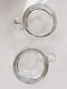 Pair of Glass Christmas Mugs