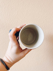 Blue and White Seashell Mug