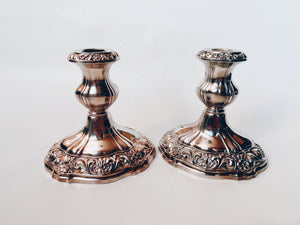 Ornate Silver Candle Holders