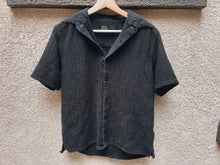 Load image into Gallery viewer, Textured Black Button up - Size M
